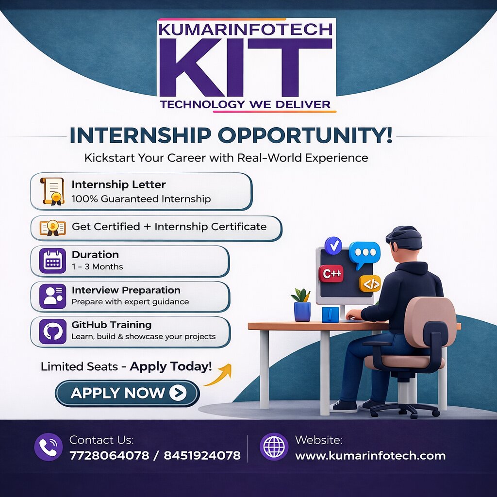 Best IT Internship in Mumbai for Freshers  Kumarinfotech Training Program
